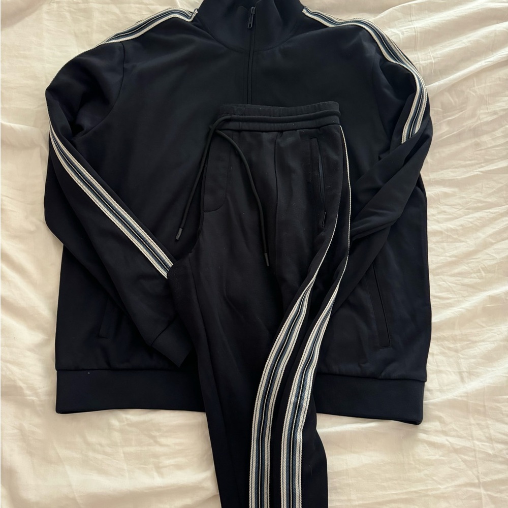 Vince Navy Track Suit with White Stripes